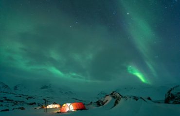 SAREK polárna žíara Aurora Borealis